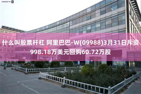 什么叫股票杆杠 阿里巴巴-W(09988)3月31日斥资998.18万美元回购60.72万股